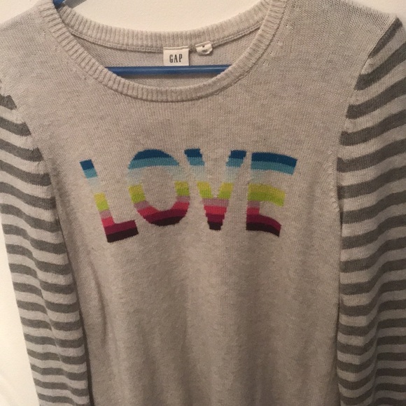 Vintage Gap Love multi coloured 3 tone Pride soft sweater SZ Med - Picture 2 of 6